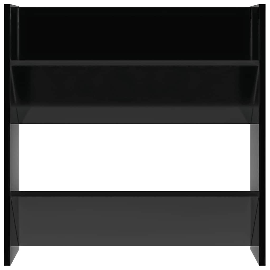 Walplus Pack of 4 Wall Shoe Cabinet - High Gloss Black - 60 x 18 x 60 cm - Image 6