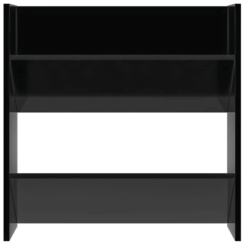 Walplus Pack of 4 Wall Shoe Cabinet - High Gloss Black - 60 x 18 x 60 cm - Image 6