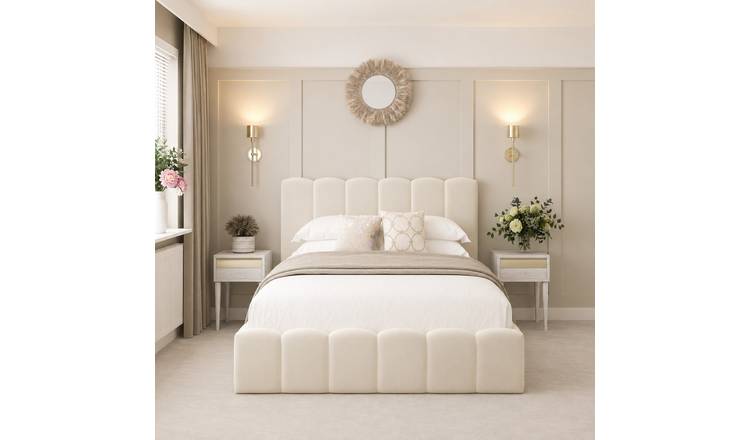 Bed Choices Mayfair Kingsize Bed Frame 54" Headboard - Beige