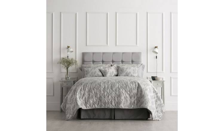 HomeSpace Direct Penelope Grey Duvet Cover Set - King