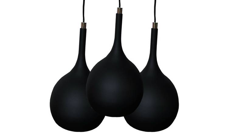 Loops Direct Steel Pendant Light - Matt Black and Copper 24W