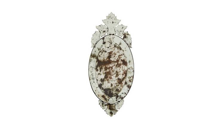 Orsina Riza Wall Mirror With Decorative Crown - Cream