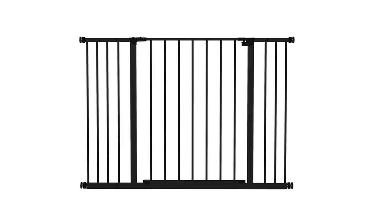 PawHut Steel Pressure Mount Pet Safety Gate - 76-82/86-97/101-107cm - Black