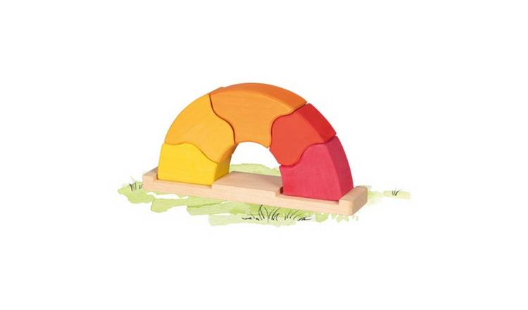 Goki Sunrise Wooden Building Brick Blocks Stacking Set