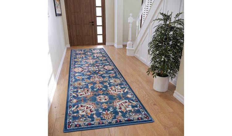 Hanse Home Blue Orient Caracci Vintage Floral Runner Rug - 80 x 240cm