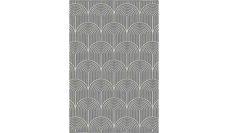 Hanse Home Grey Indoor Outdoor Pangli Reversible Flatweave Rug - 200 x 290cm