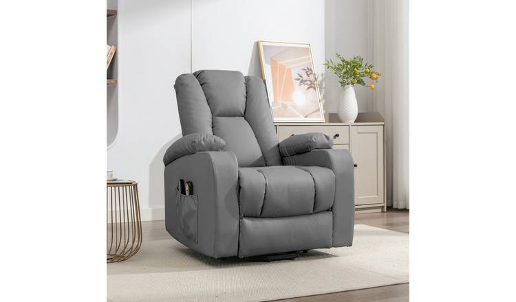 Artemis Home Hartville Electric Lift Assist Massage Heat Recliner - Grey
