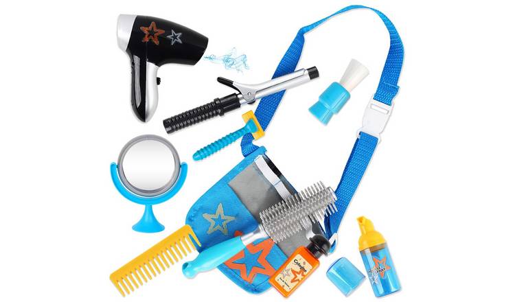 deAO Barber Shop Stylist Hairdresser Play Set Toy - Blue