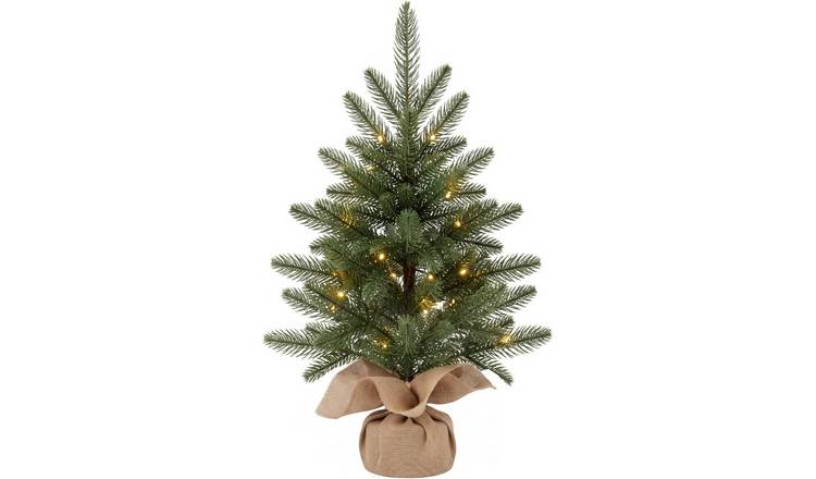 My Christmas 20in Artificial Mini Christmas Tree with String Lights - 50cm Green