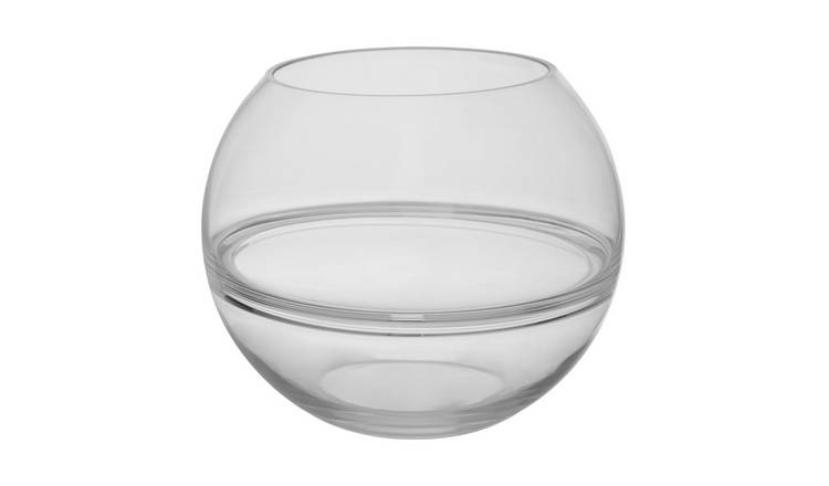 Orsina Optik Glass Round Vase - Clear
