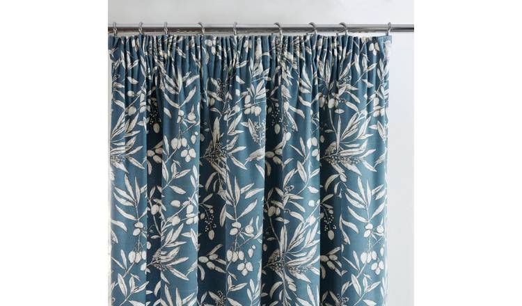 Sundour Aviary Pencil Pleat Curtains - Bluebell - 117 x 137cm