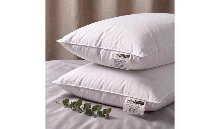 Homescapes Duck Feather Pillow Pair