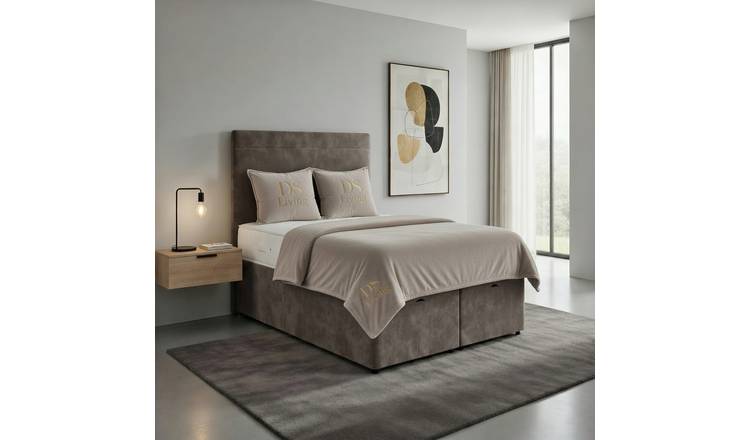 DS Living Muse Double Velvet Divan Bed Frame - Grey