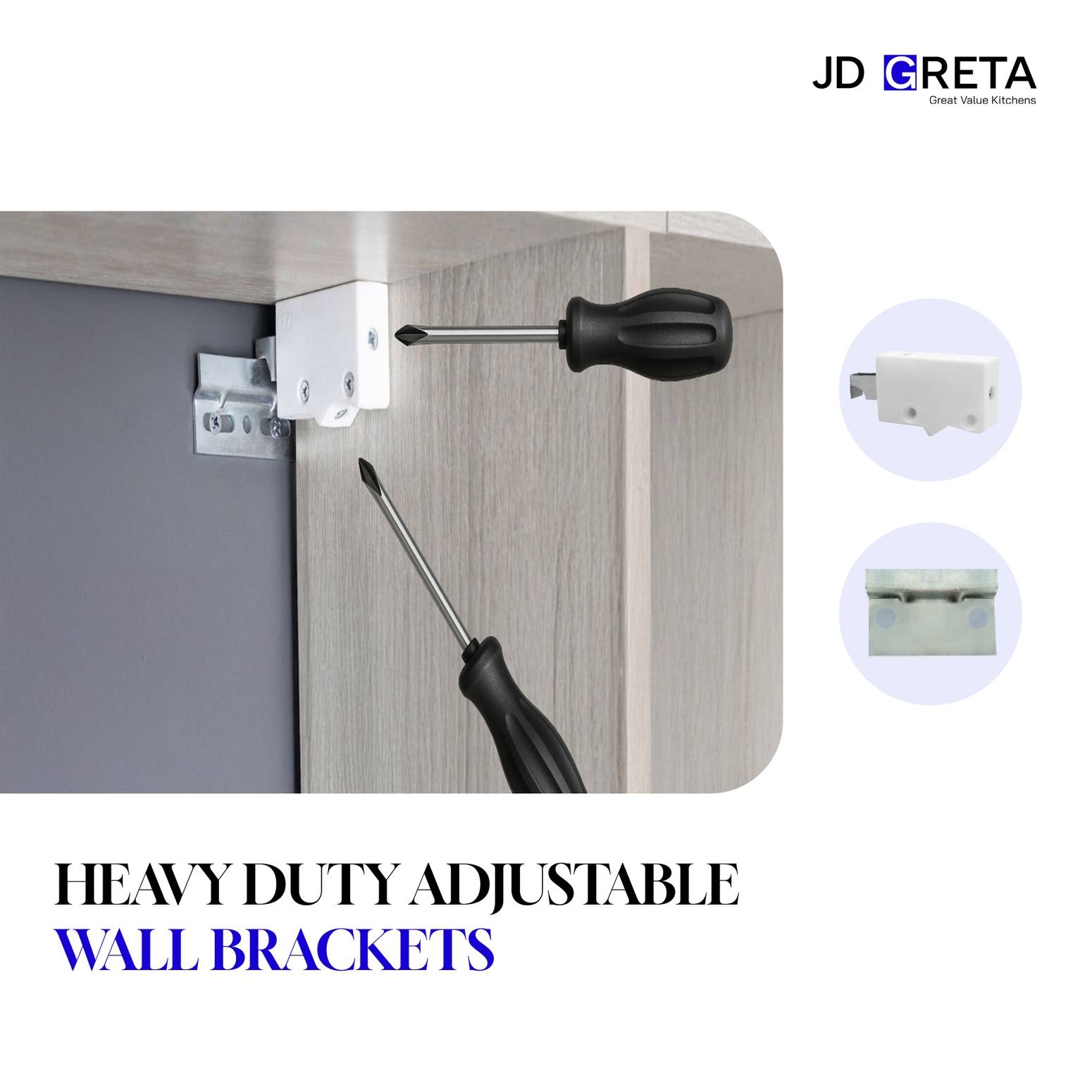 JD Greta 500mm Wall Cabinet with 1 Door - Grey Matt - Image 7