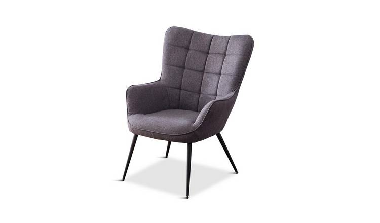 Furniture Online Vera Fabric Occasional Living Room Accent Chair - Charcoal