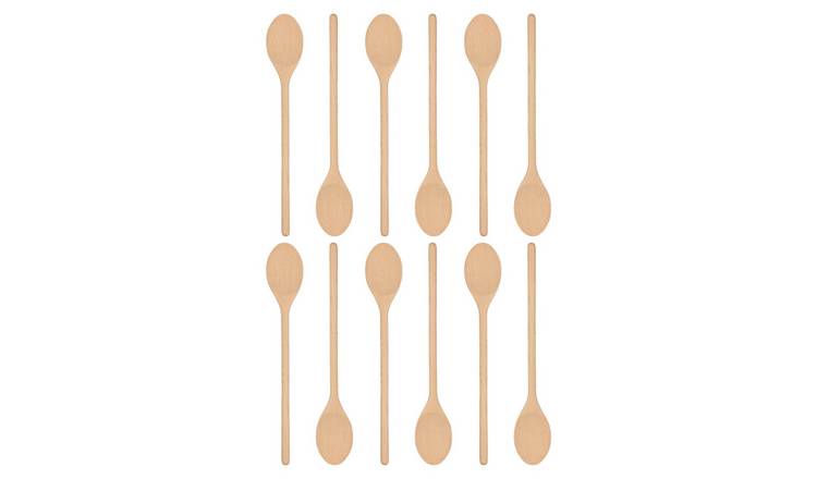 Argon Tableware Wooden Cooking Spoons - Pack of 12