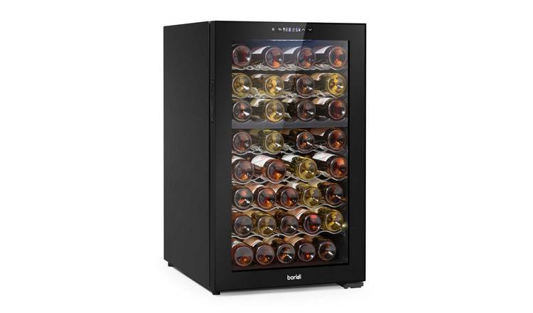 Baridi 52 Bottle Dual Zone Touch Control Wine Fridge - Black