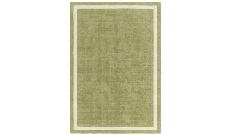 Mega Flooring Green Handmade Bordered Rug - 68 x 240cm