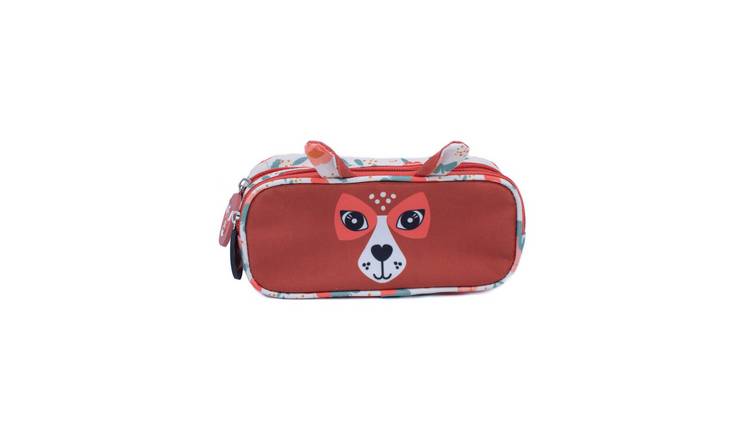 Les Deglingos 2-Zip Animal Face Pencil Case - Melimelos the Deer