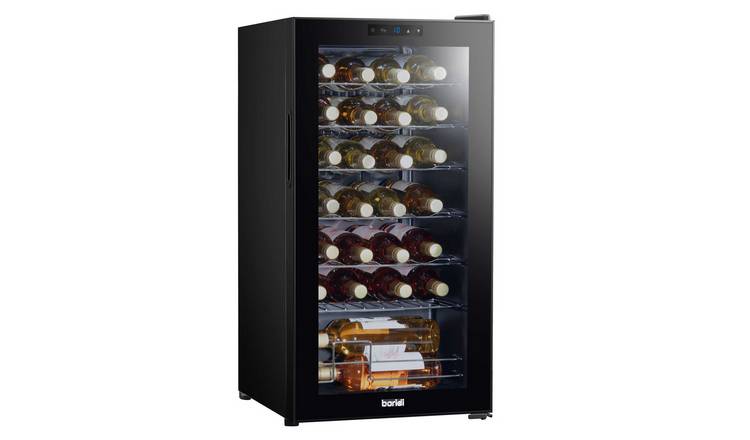 Baridi 28 Bottle Touchscreen Control Wine Fridge - Black