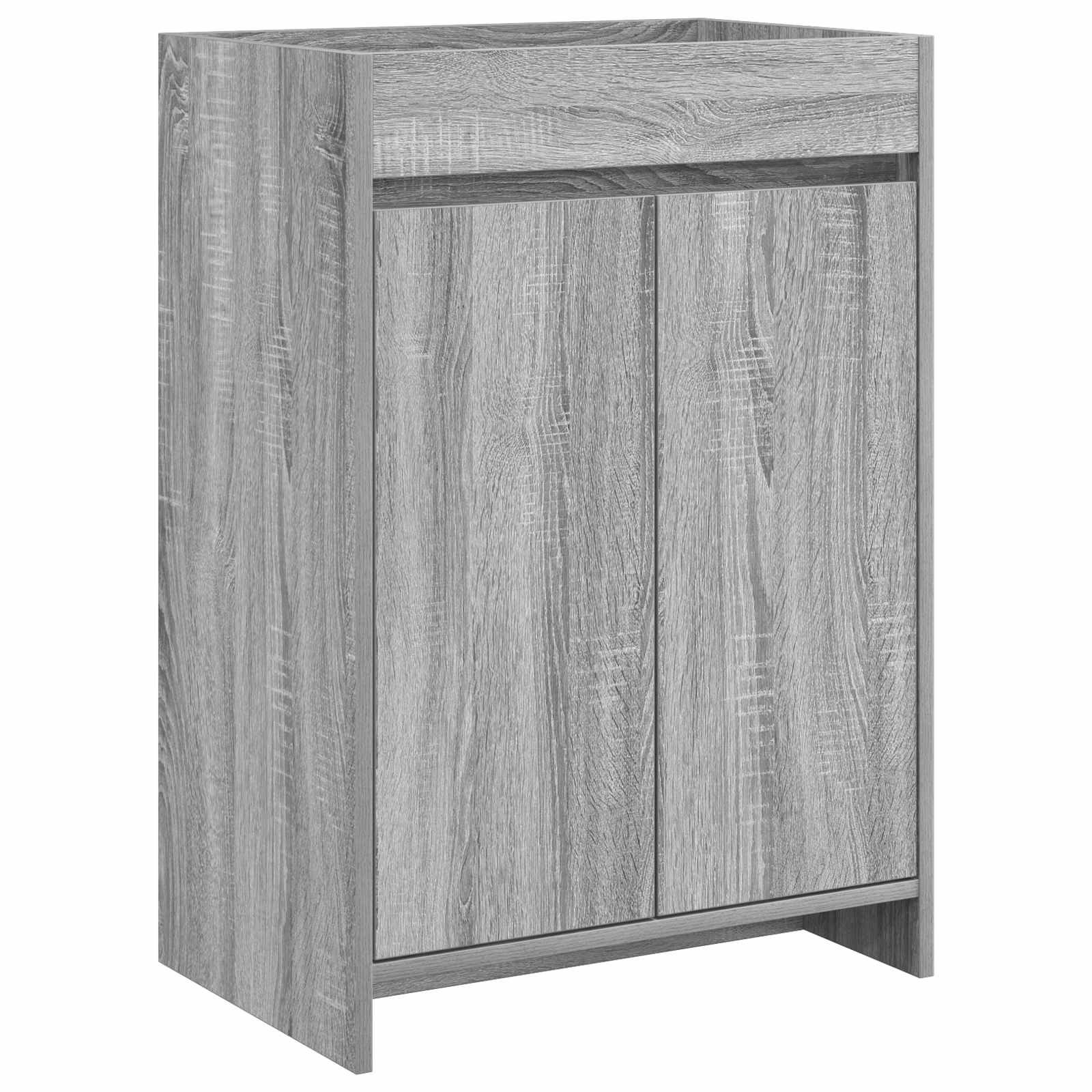 Walplus Wood Bathroom Set with 1 Shelf - Grey Sonoma - 81 x 40 x 84.5 cm - Image 4