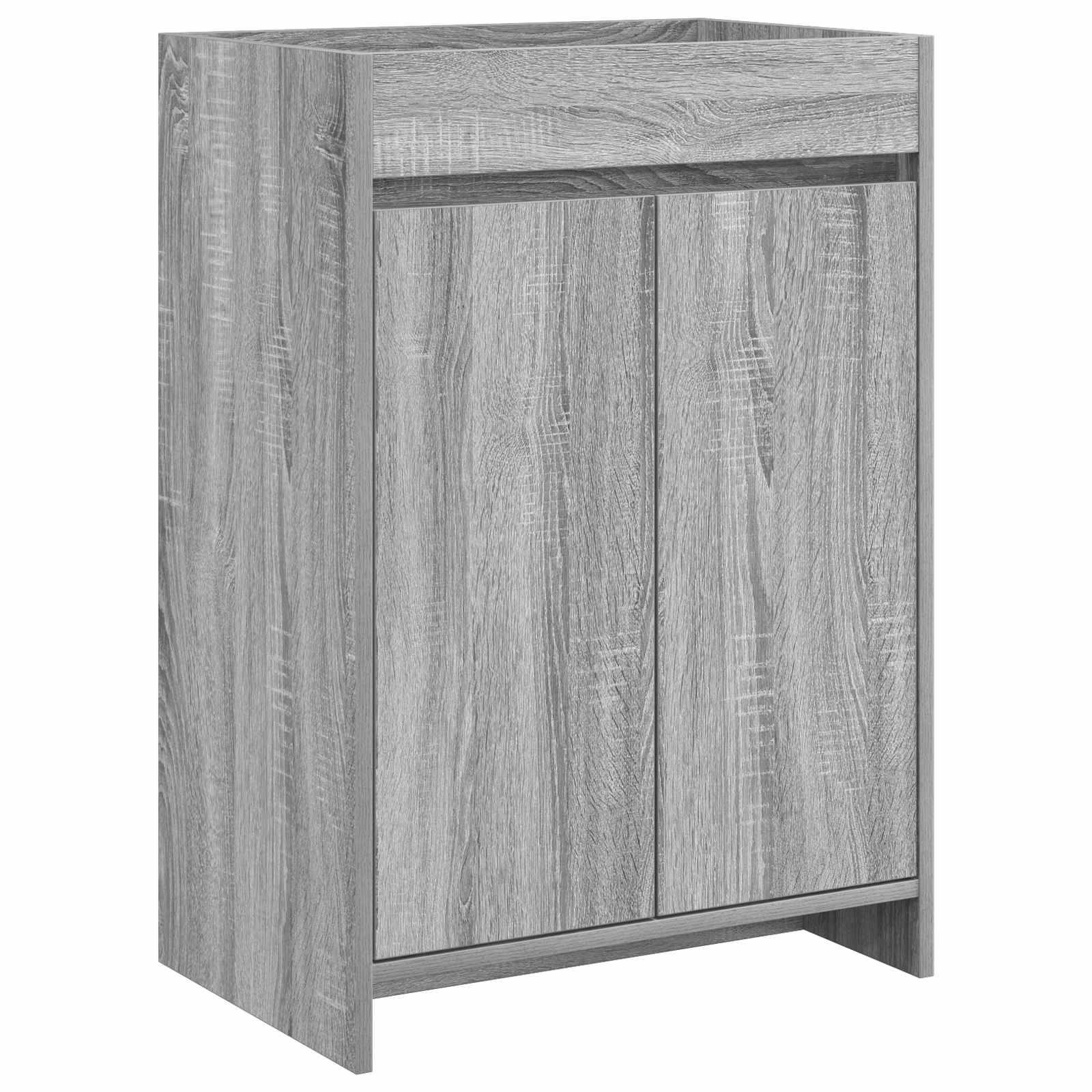 Walplus Wood Bathroom Set with 1 Shelf - Grey Sonoma - 81 x 40 x 84.5 cm - Image 4