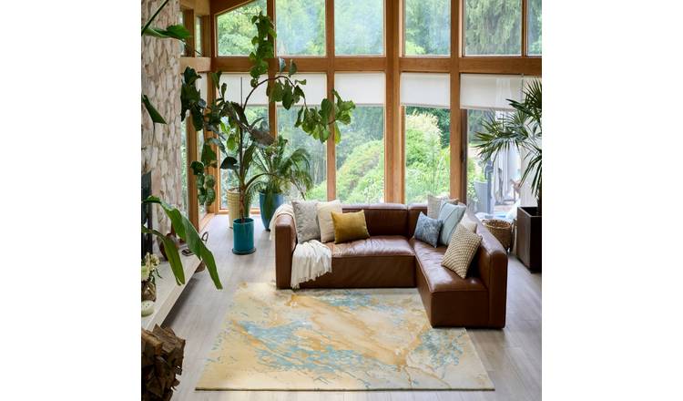 Mega Flooring Beige Handmade Abstract Rug - 236 x 297cm
