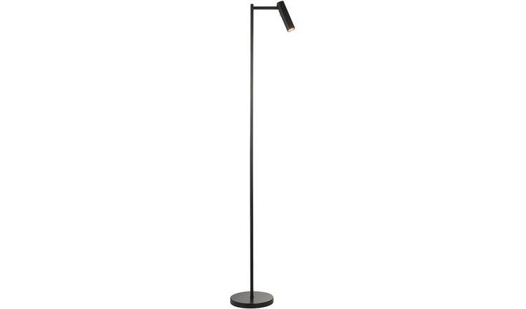 Loops Direct 125cm Steel Floor Lamp LED - Matt Black