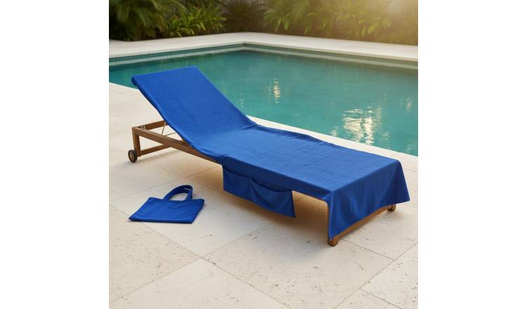 OHS Microfibre Quick Dry Absorbent Beach Towel in a Bag - Cobalt