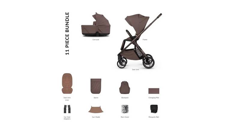 Venicci Tila 2-in-1 Travel System Bundle - Noce