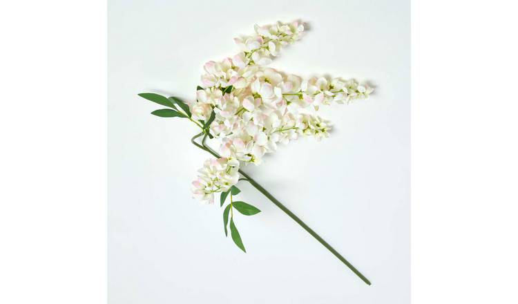 Homescapes Silk-like Polyester Wisteria Artificial Flower Single Stem - Pink