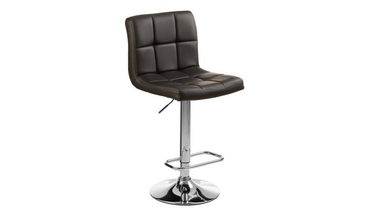 Orsina Baina Quilted Adjustable Bar Stool – Chrome