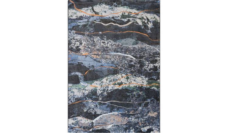 Mega Flooring Blue Modern Abstract Rug - 240 x 330cm