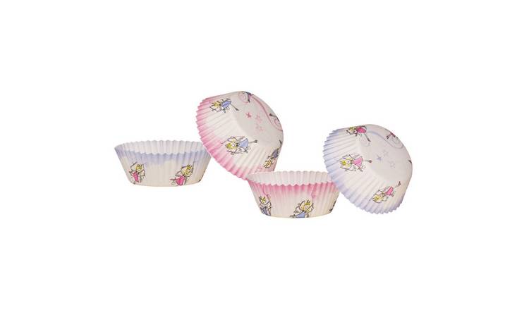 Orsina Diva Fairy 60-Piece Medium Cupcake Cases And Toppers - Blue And Pink