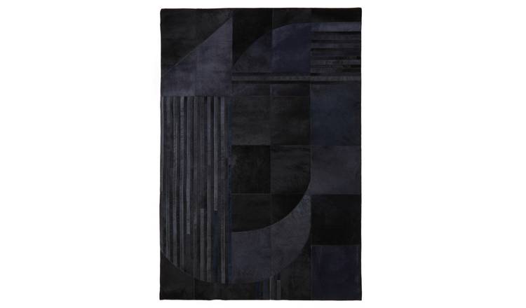 Orsina Black and Grey Bosie Safira and Deco Rug - 121 x 169cm