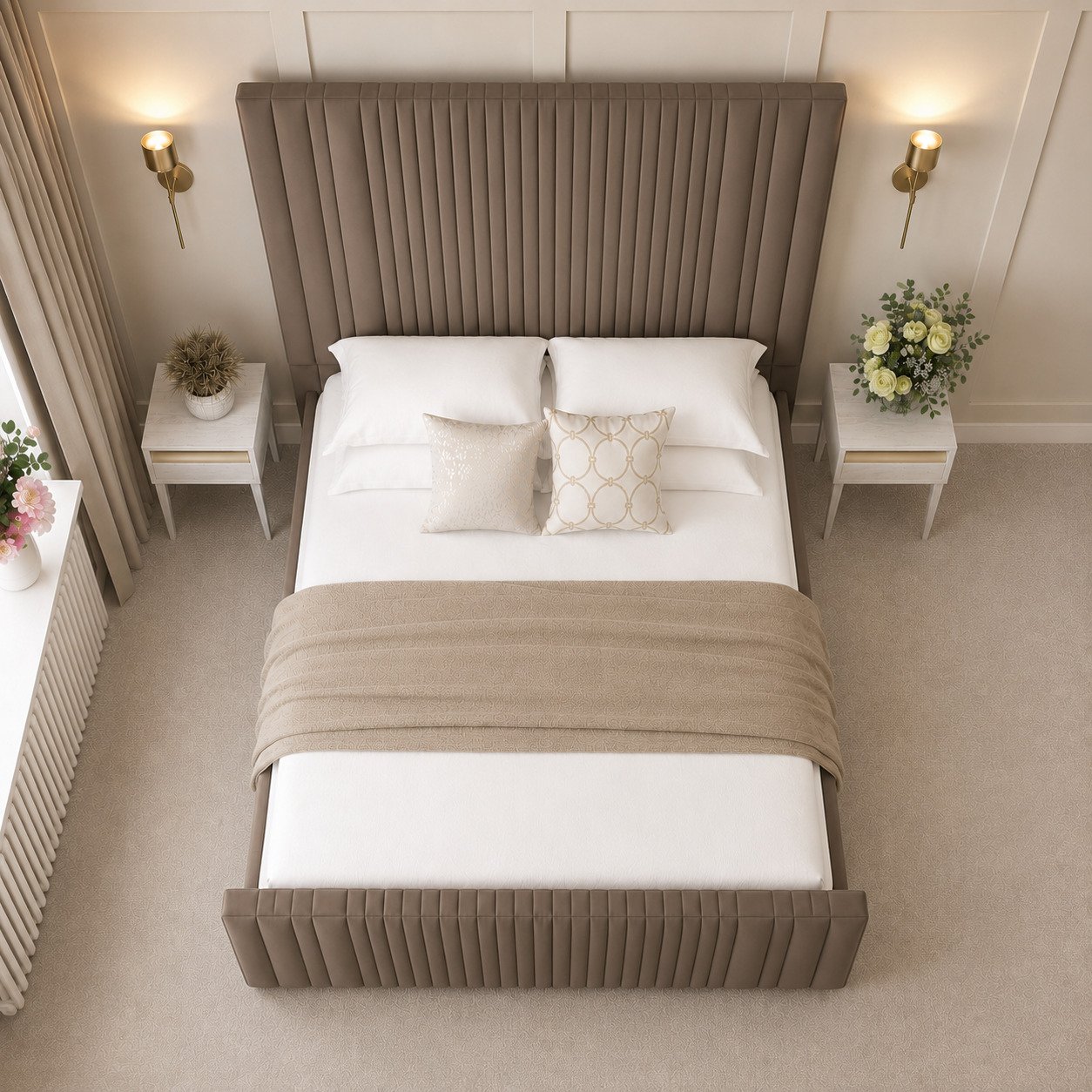 Bed Choices Aspire Super King Ottoman Bed Frame 70" Headboard - Brown - Image 3