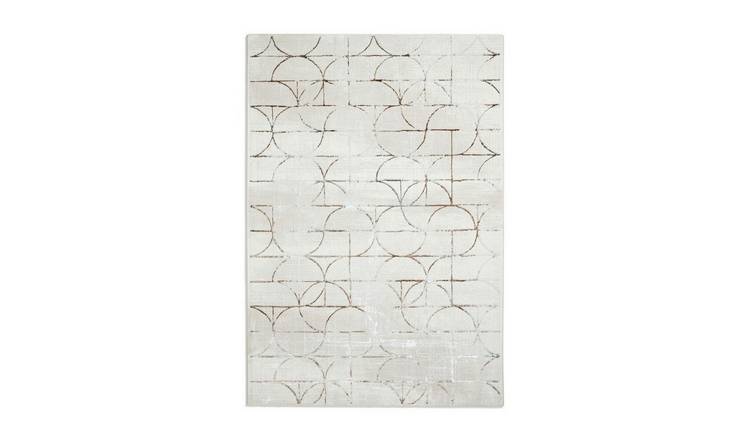 Mega Flooring Beige Modern Abstract Rug - 120 x 170cm