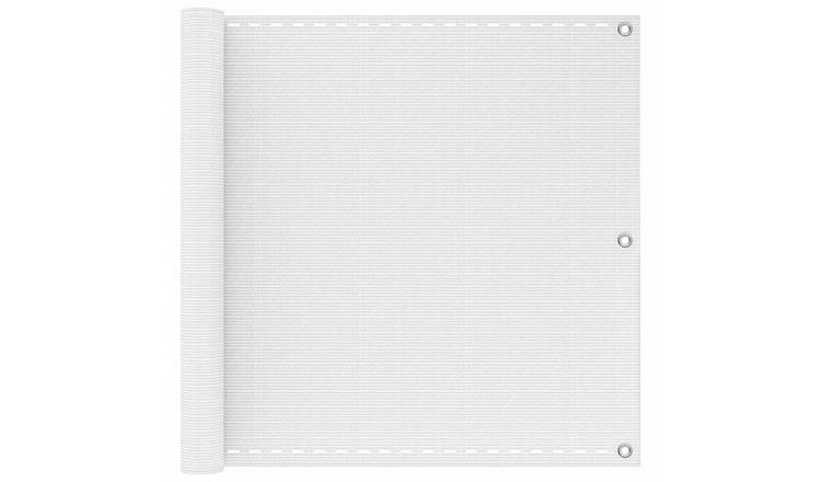 Walplus Rectangular HDPE Balcony Screen - White - 90 x 700 cm