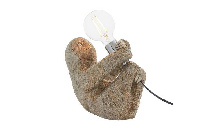 Loops Direct Resin and Steel Table Lamp - Vintage Silver