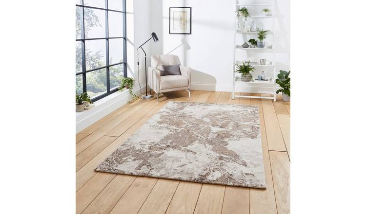 Mega Flooring Beige Modern Abstract Rug - 120 x 170cm