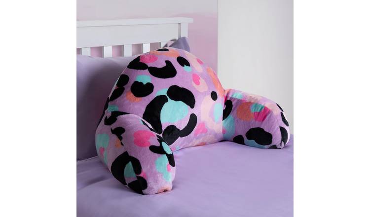 OHS Kids Leopard Fleece Cuddle Cushion - Lilac
