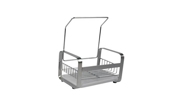 Top 3 Kitchen Sink Caddy Organiser with Drying Rack - Silver