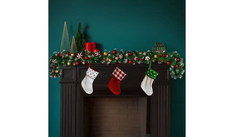 Neo 2m Candy Cane Baubles Garland