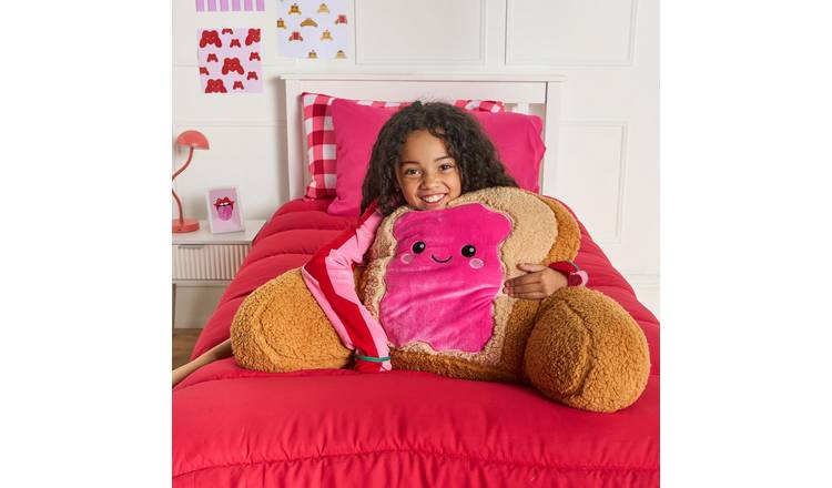 OHS Rosie The Jam Toast Cuddle Cushion - Hot Pink