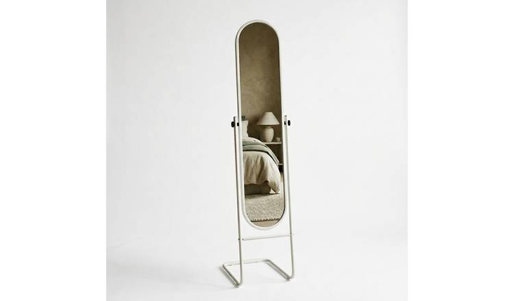 Harbour Housewares Round Full-Length Mirror - White