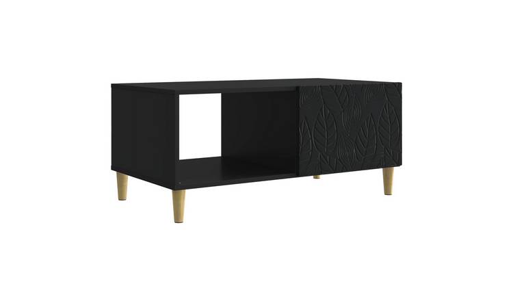 Walplus Patterned Coffee Table - Black and Golden- 90 x 50 x 40 cm