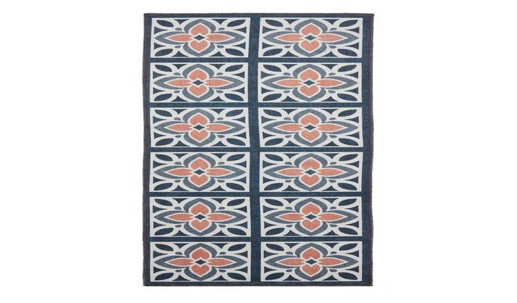 Mega Flooring Grey Modern Geometric Rug - 61 x 120cm