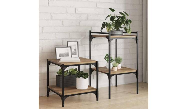 Walplus 3 Tier Engineered Wood Bookshelf 3 Shelf - Brown - 40 x 40 x 1.5 cm