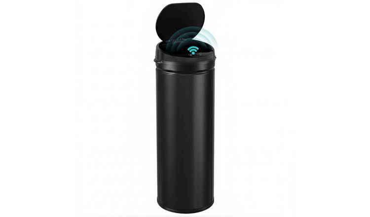 HOMCOM 50L Automatic Touchless Motion Sensor Rubbish Bin - Black