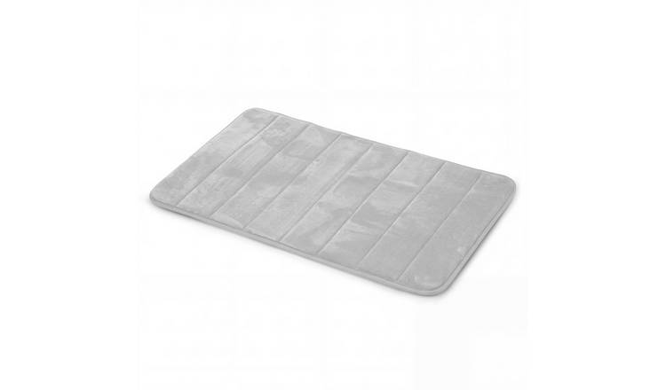 Keplin Memory Foam Non-Slip Bath Mat - 50 x 80cm - Light Grey